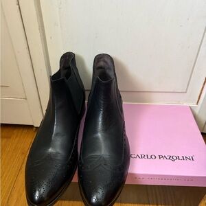 Black Leather Ankle Booties